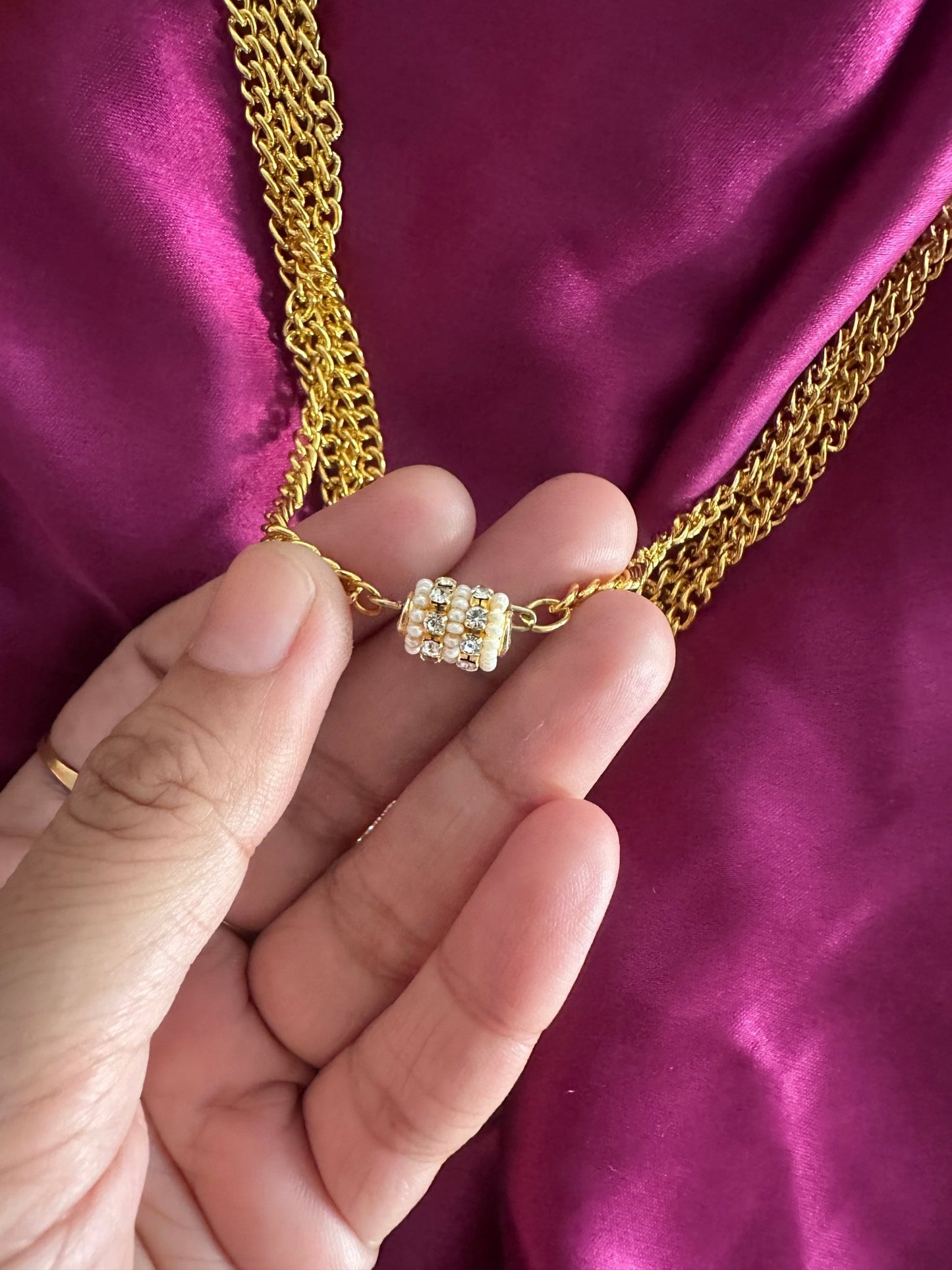 4 - layered polki necklace - Kalakari