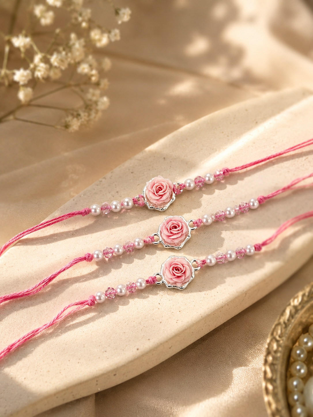 3D rose rakhi
