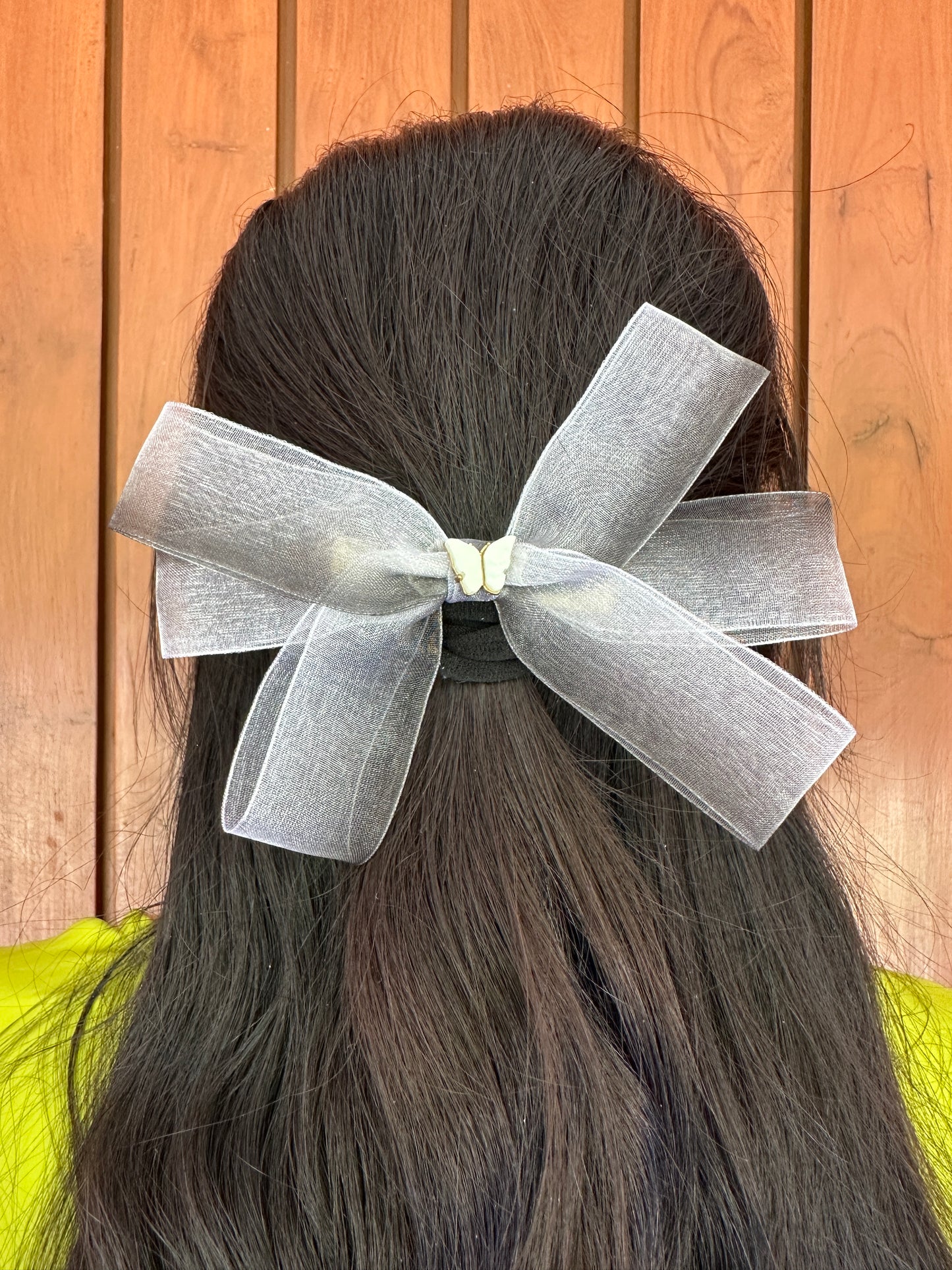 Ombre black hairbow