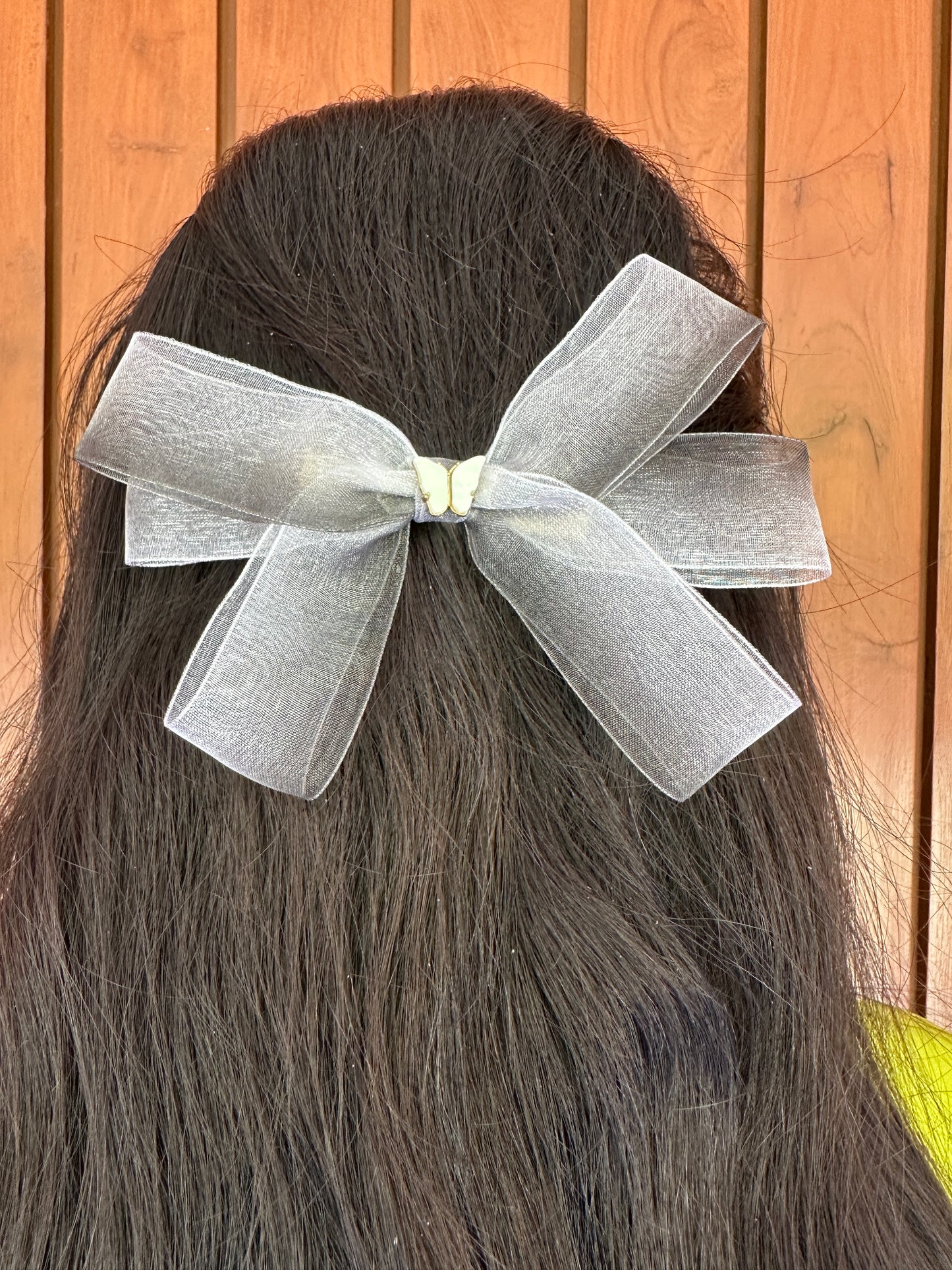 Ombre black hairbow