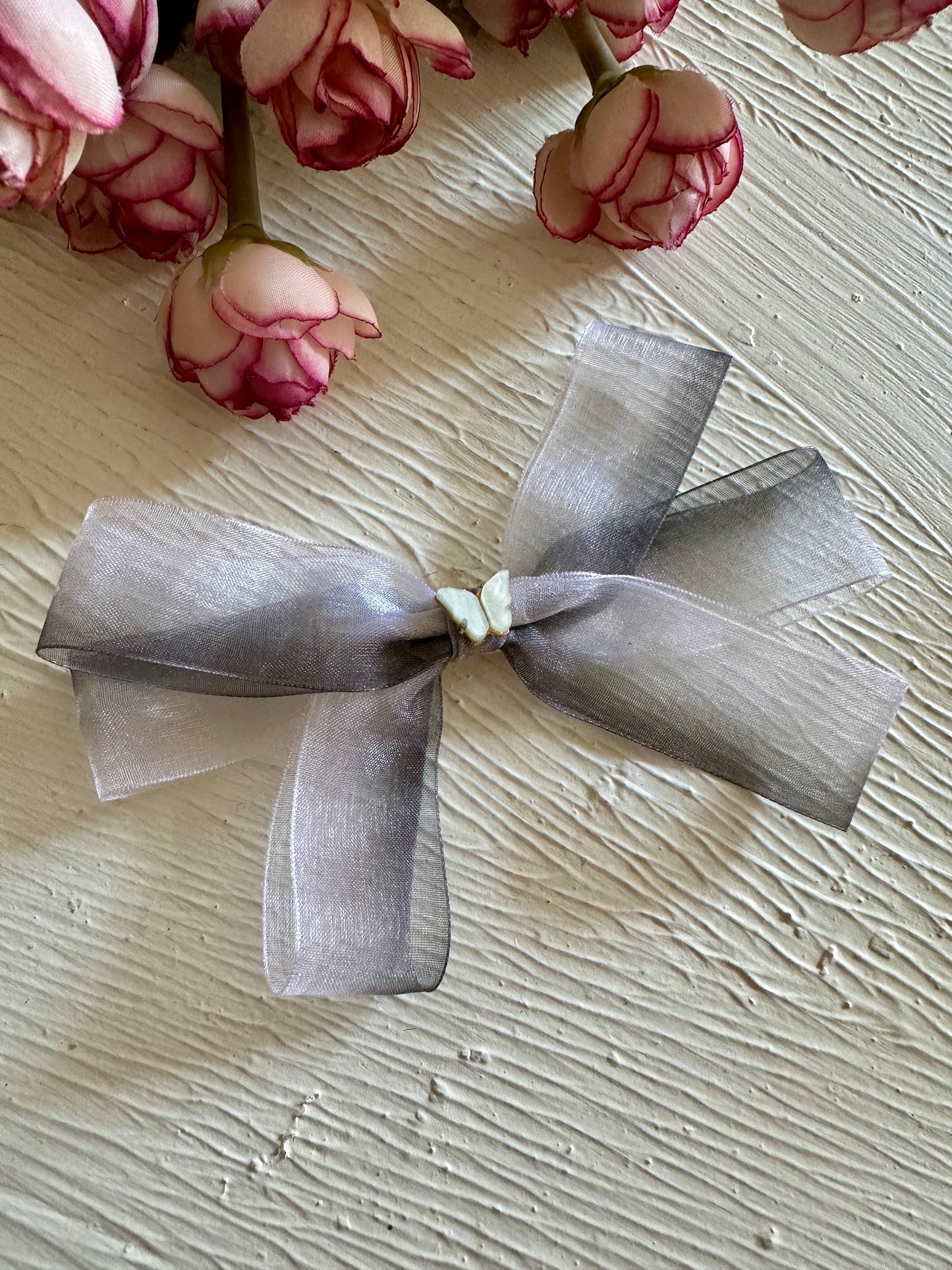 Ombre black hairbow