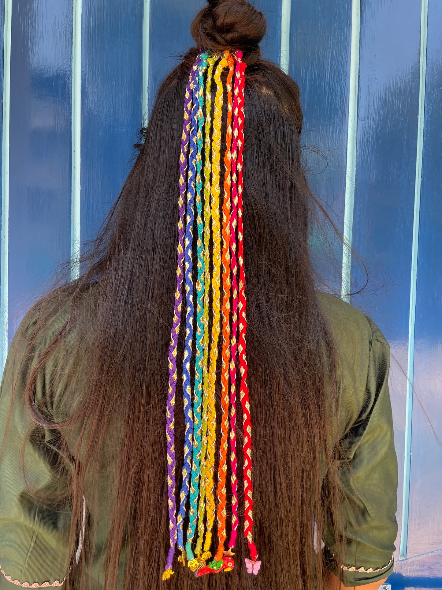 Rainbow hairbraids