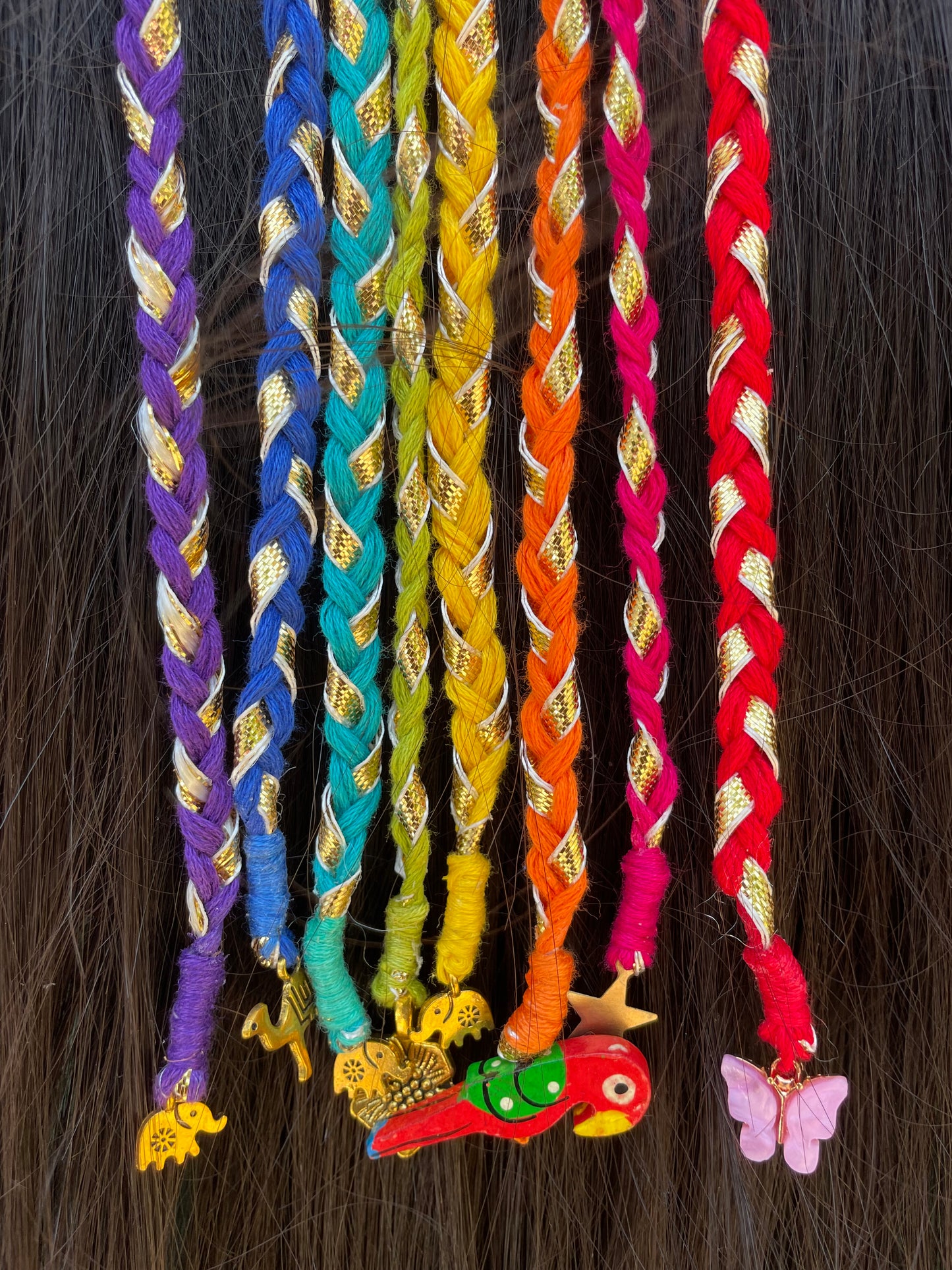 Rainbow hairbraids