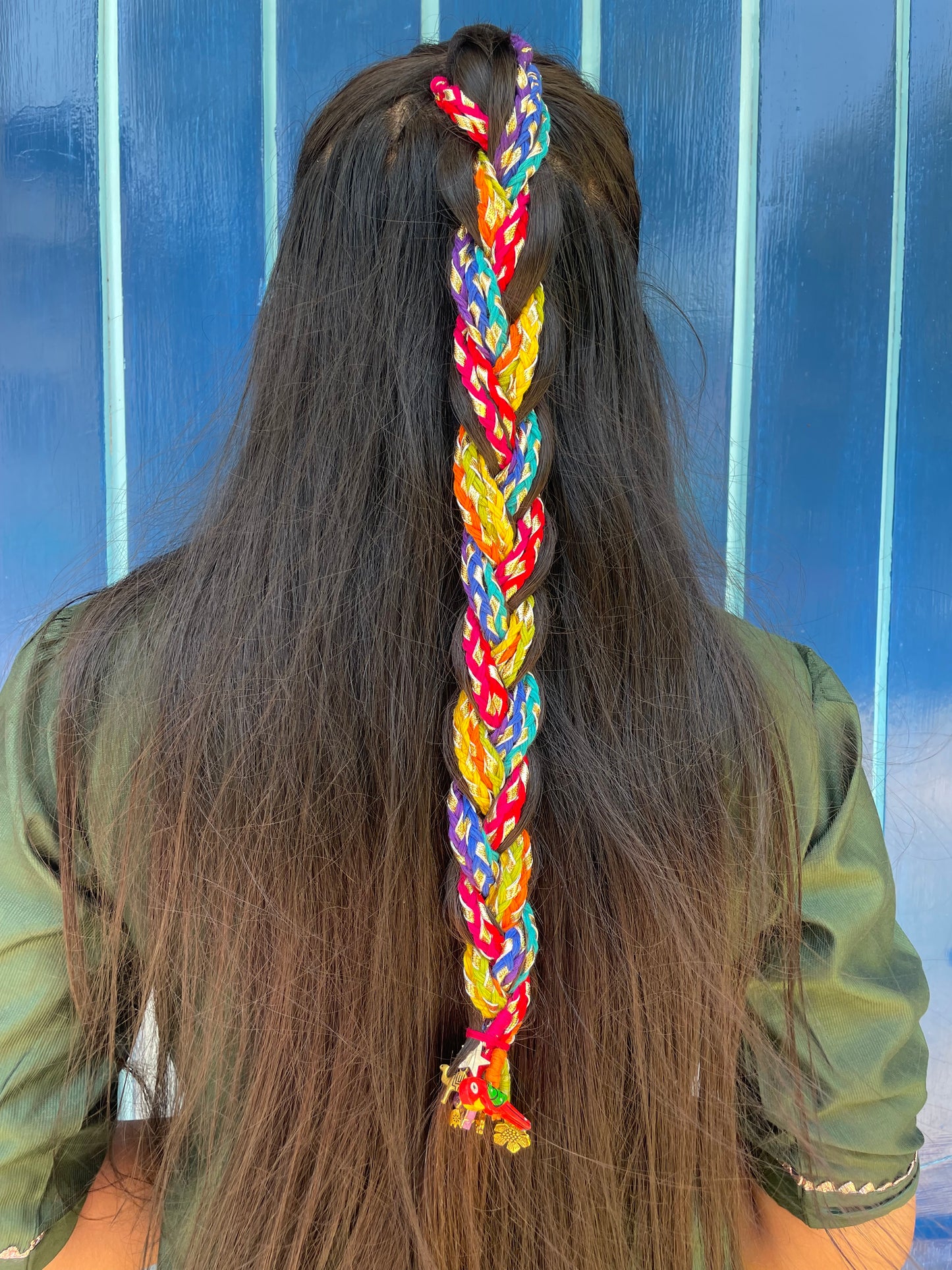 Rainbow hairbraids