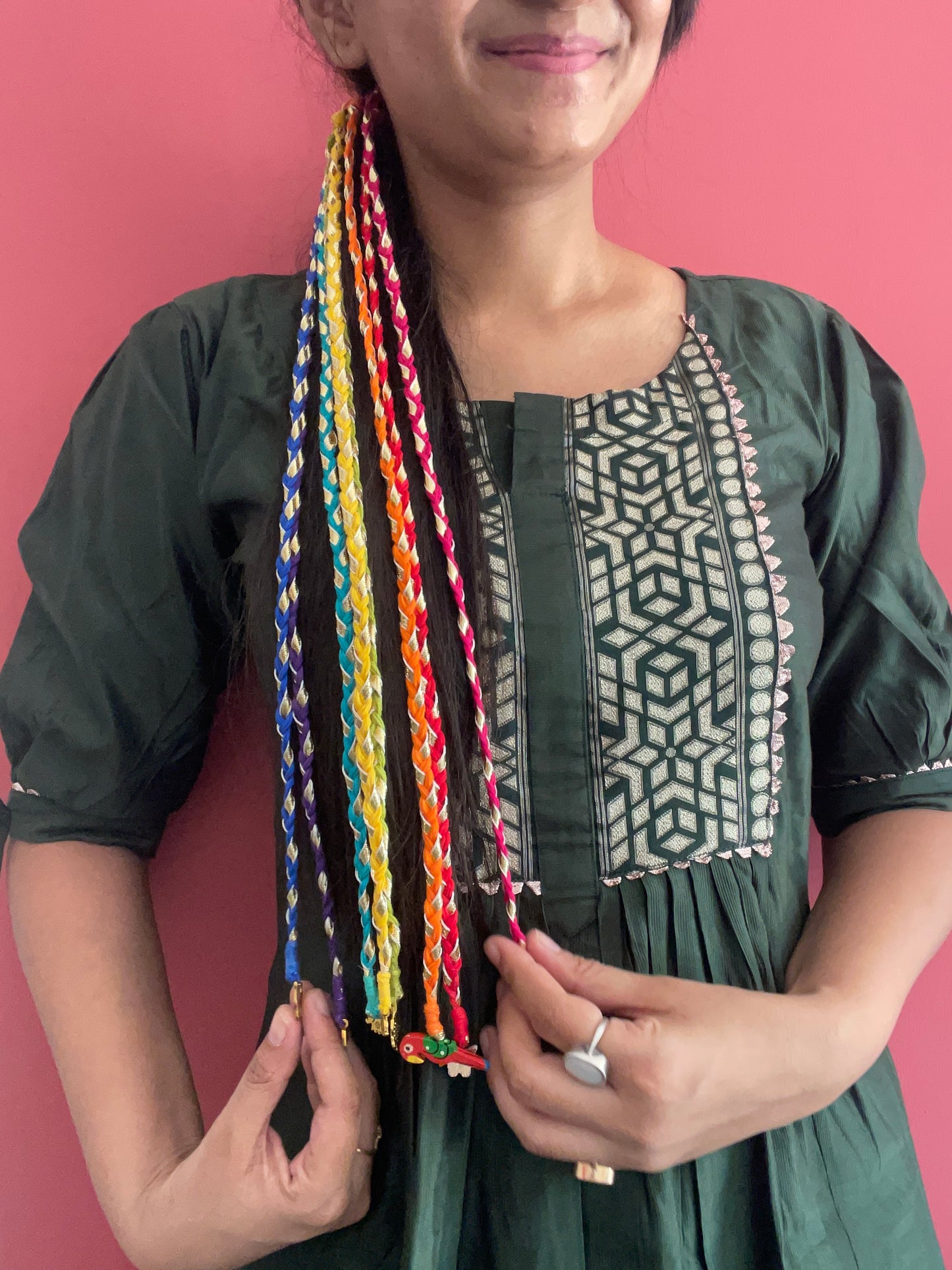 Rainbow hairbraids