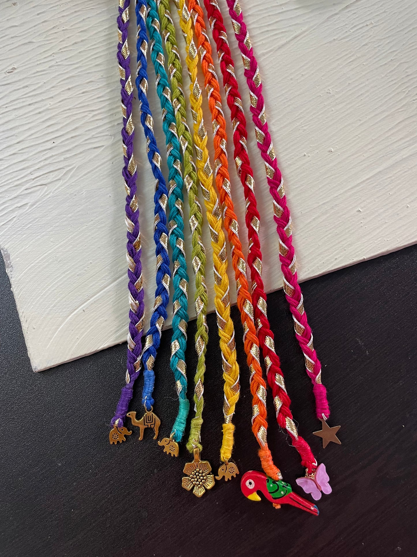 Rainbow hairbraids