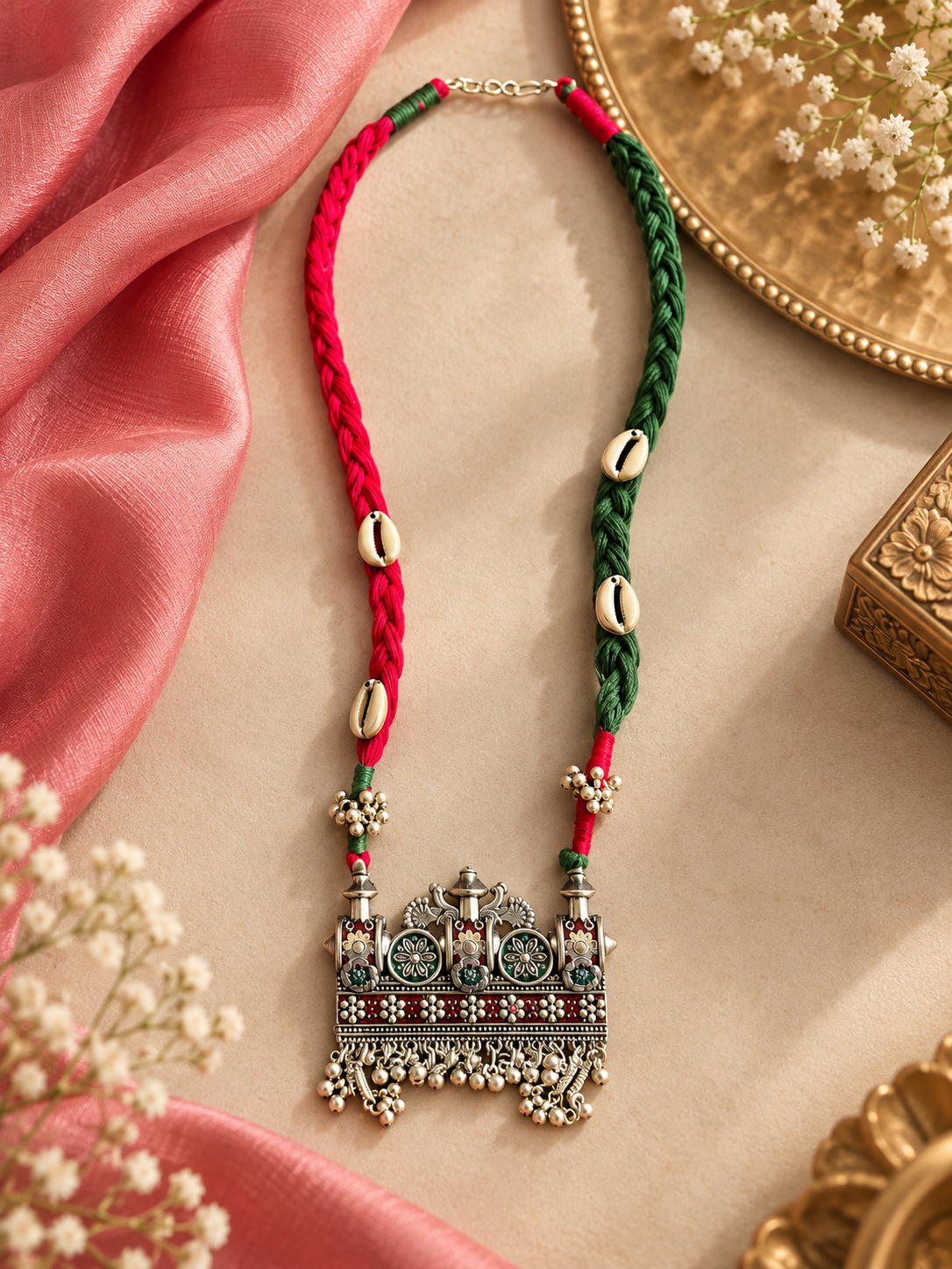 Long statement boho necklace