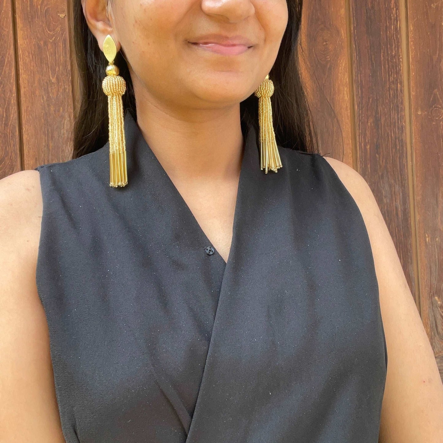 Alina long danglers - Kalakari