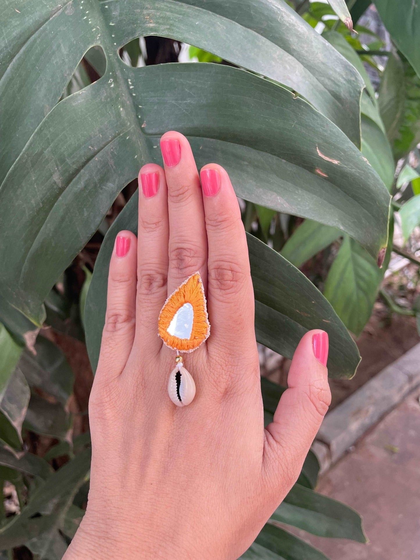 Boho mirror necklace set for Haldi / Mehendi - Kalakari