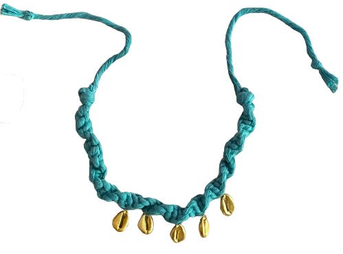 Boho teal necklace - Kalakari