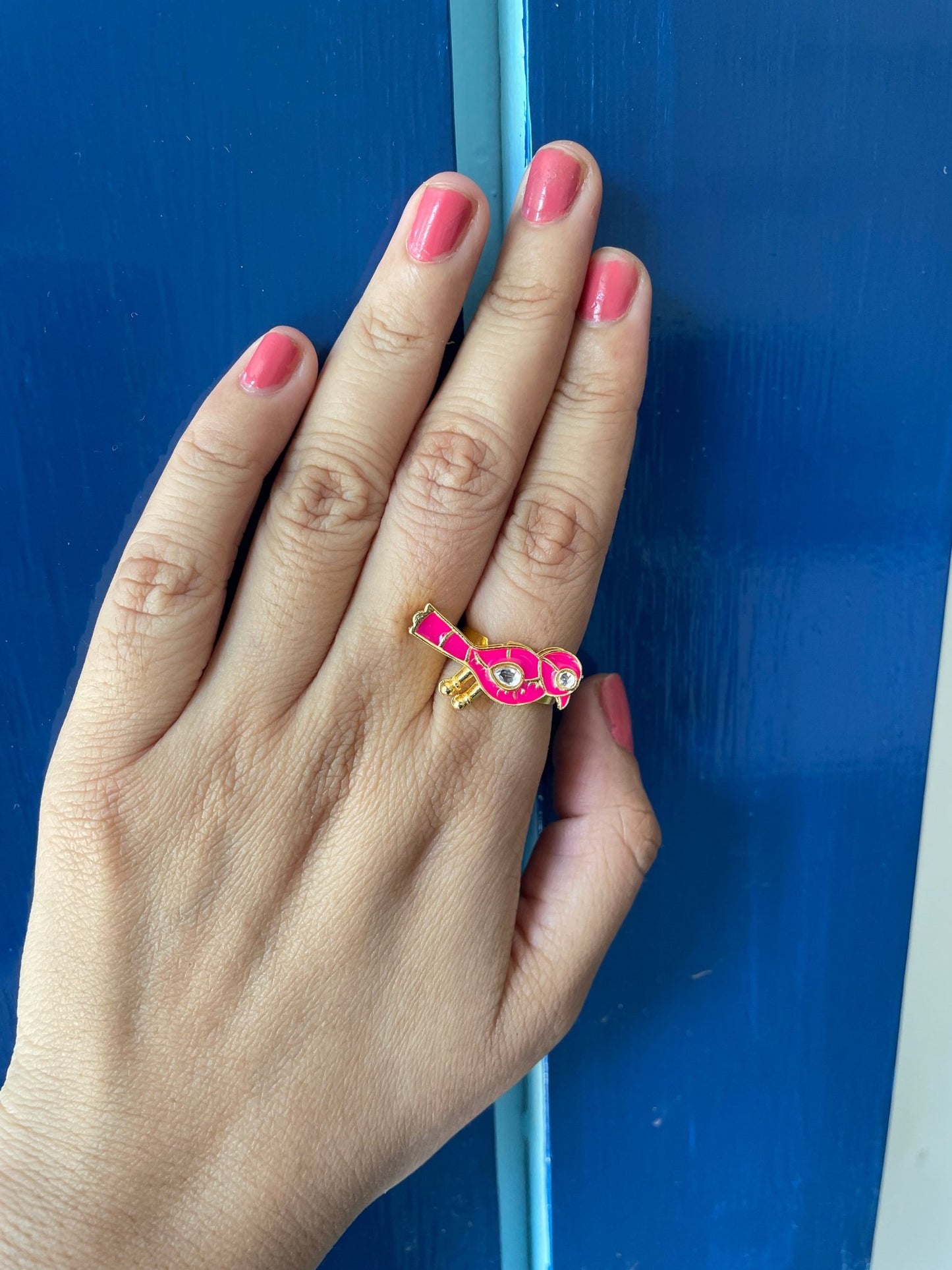 Chidiya meenakari ring - Kalakari