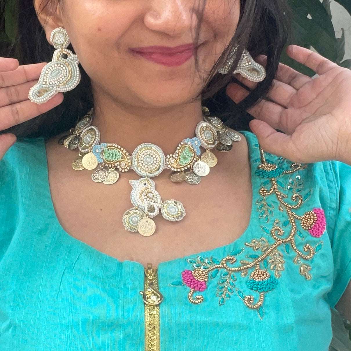 Chidiya necklace set - Kalakari