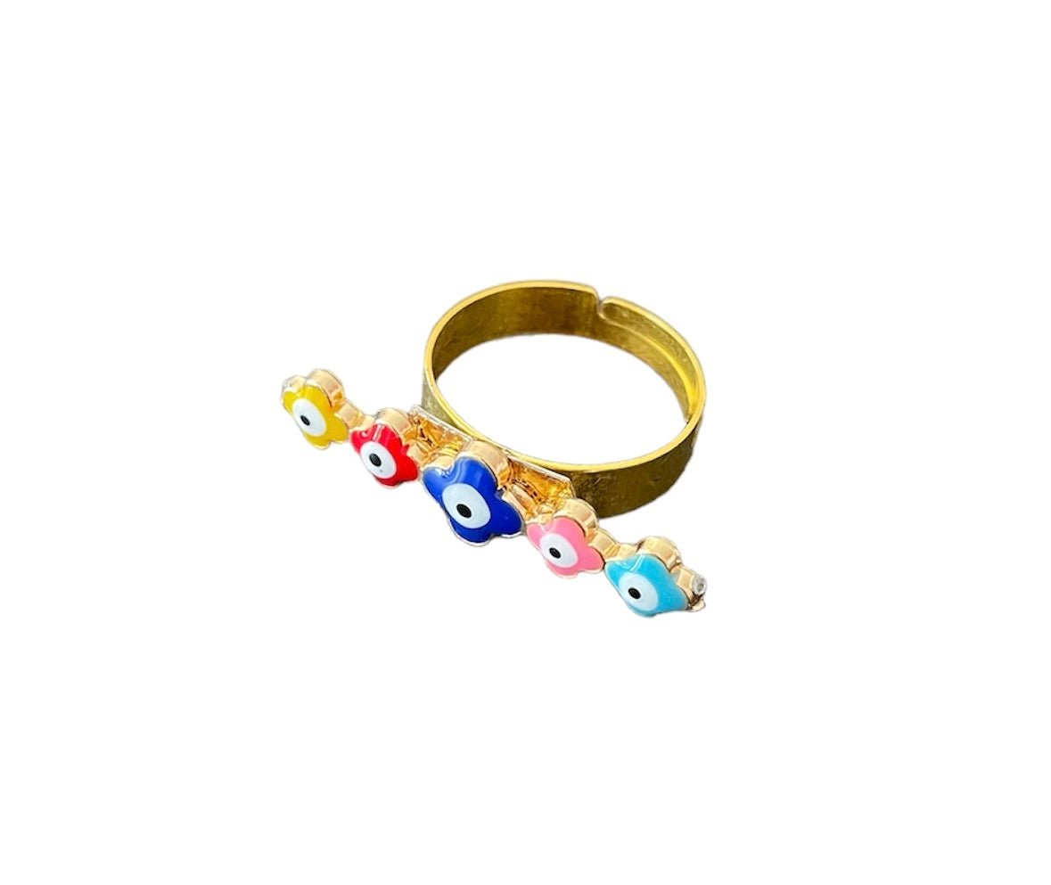 Dainty evil eye ring - Kalakari