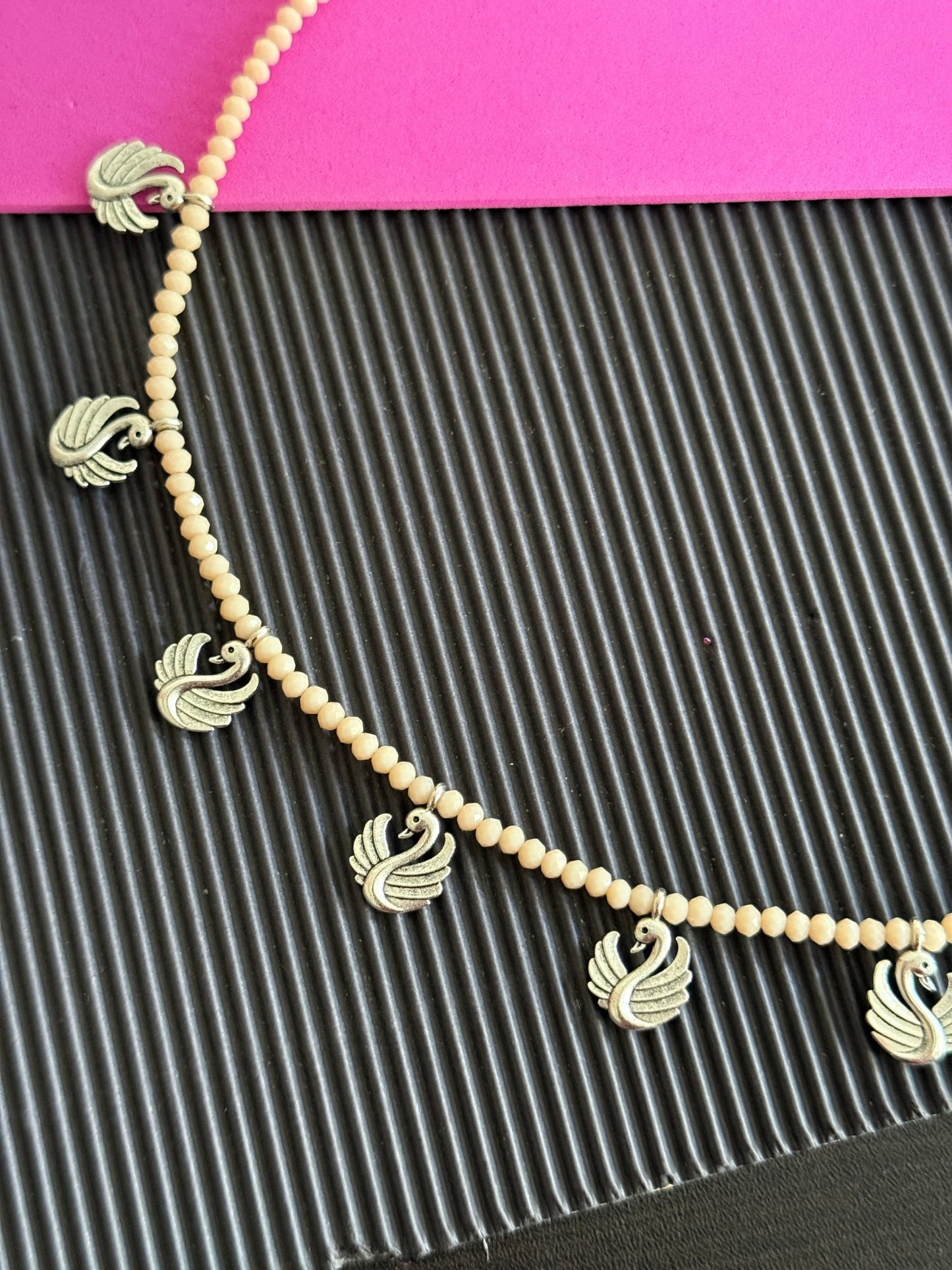 Dainty swan necklace - Kalakari