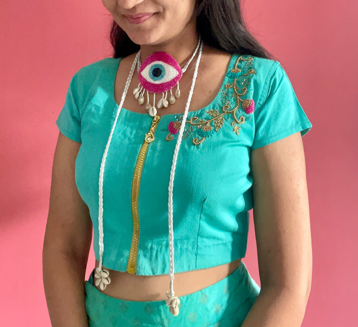 Evil eye necklace cum waistbelt - Kalakari