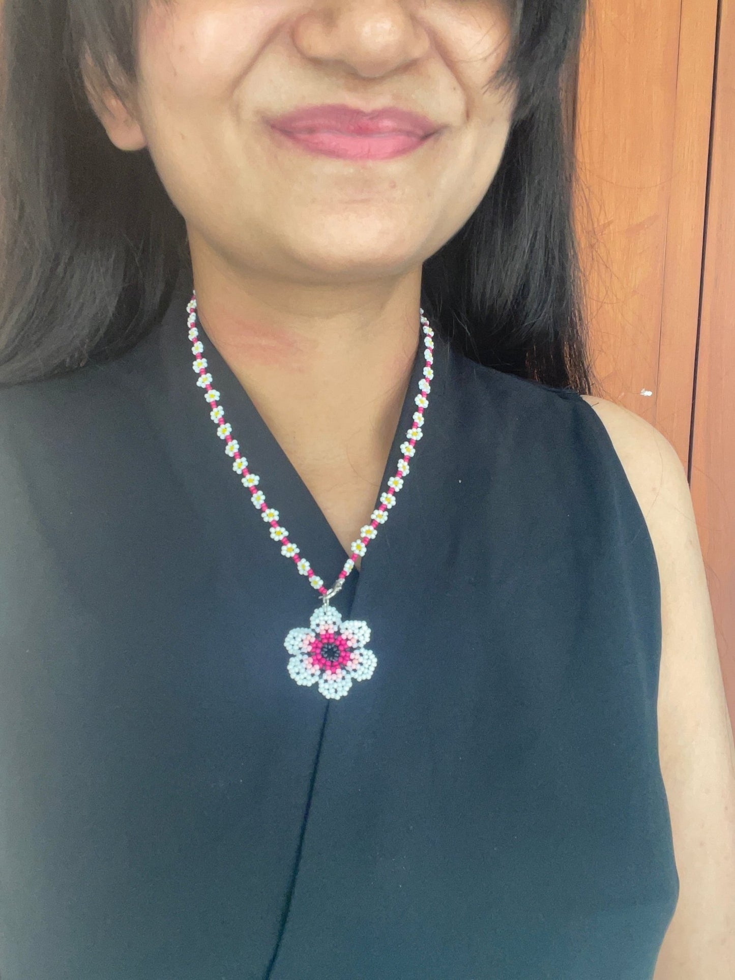 Floral hair accessory cum necklace - Kalakari