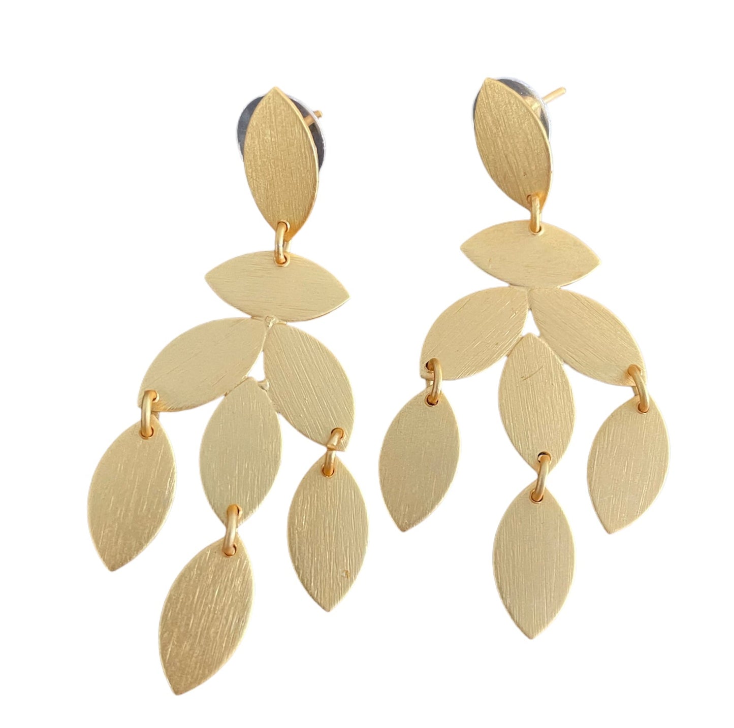 Golden Dainty floral danglers - Kalakari