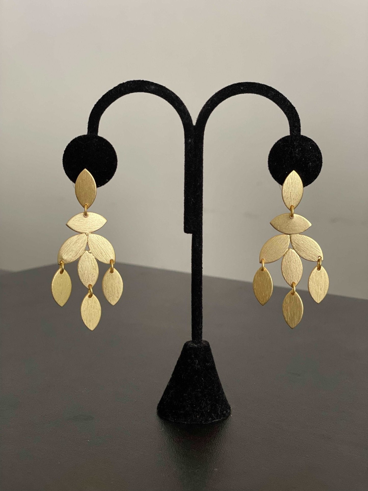 Golden Dainty floral danglers - Kalakari