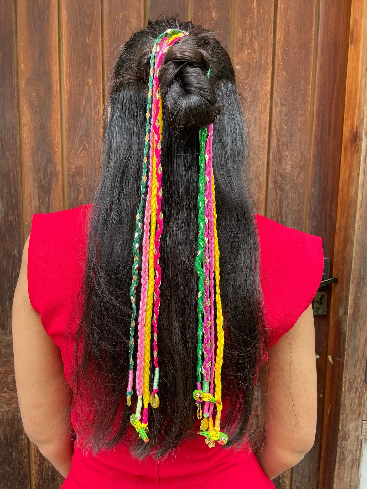 Gulmohar hairbraids - Kalakari