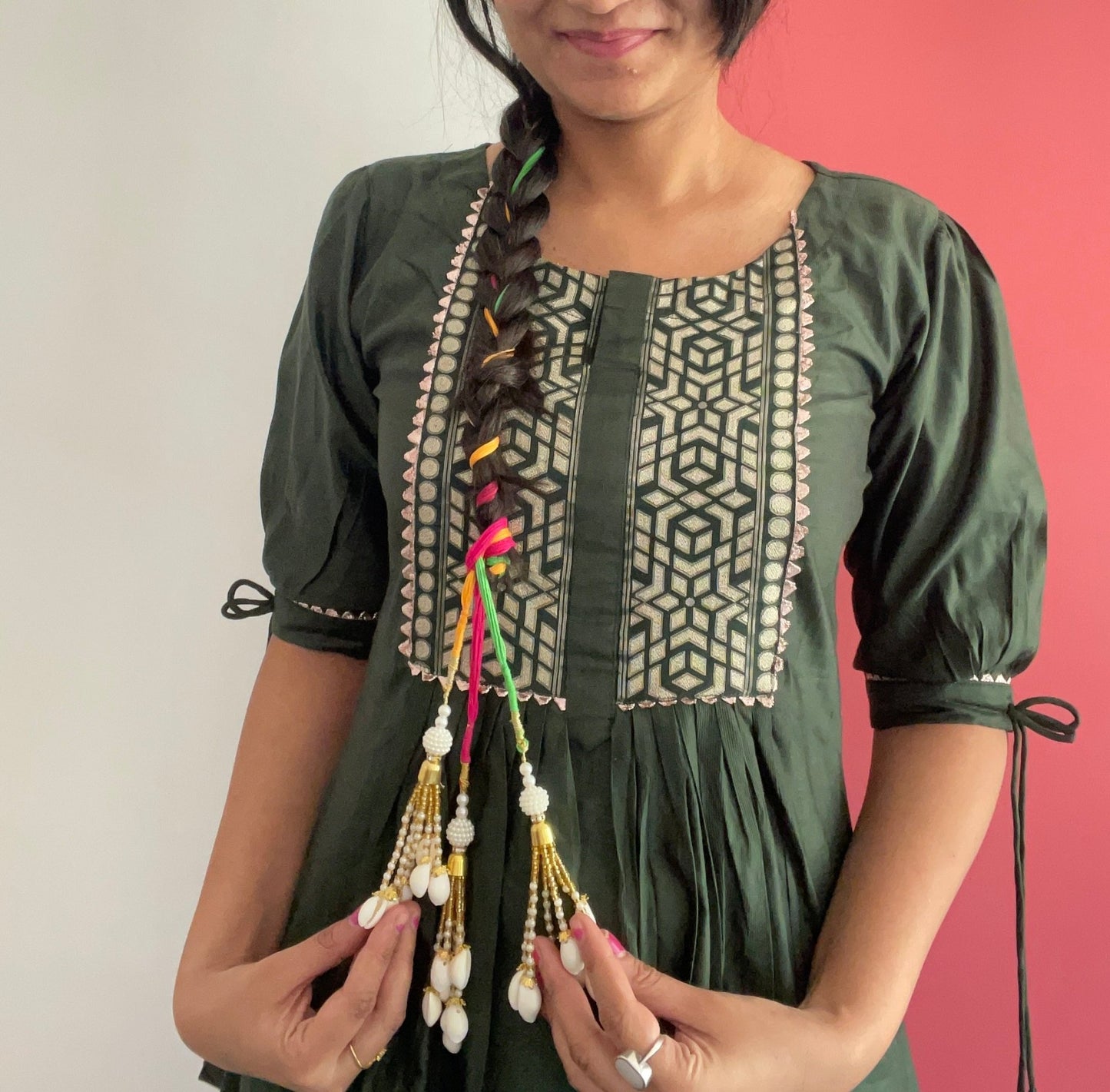 Multicolored Shell parandi - Kalakari