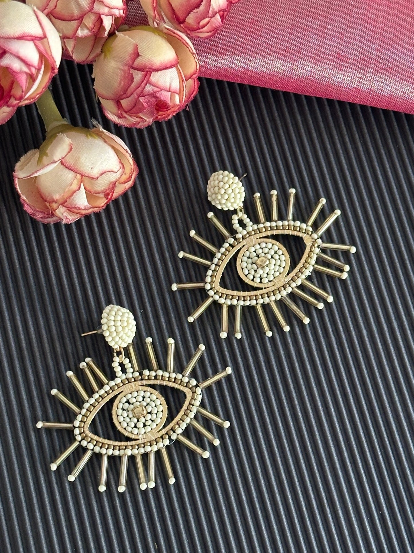 Nazarbattu earrings - Kalakari
