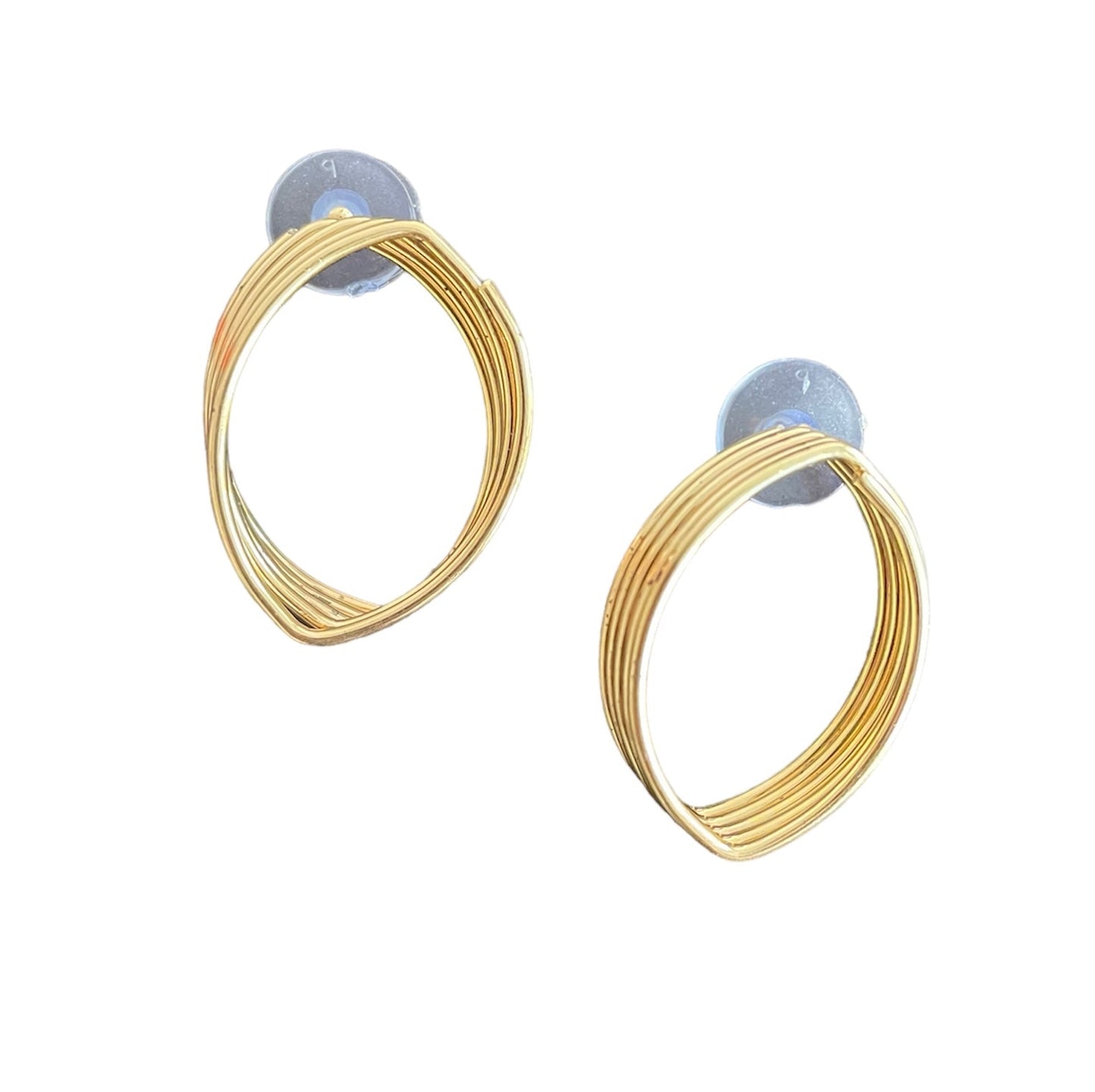 Oversized golden studs - Kalakari