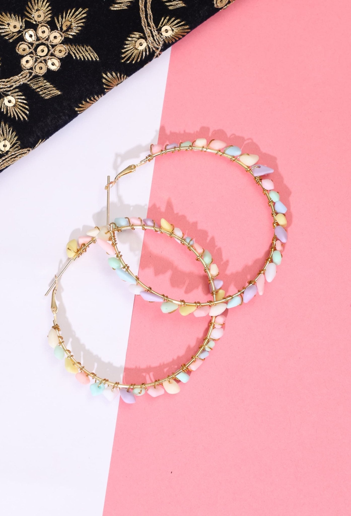 Pastel statement hoops - Kalakari