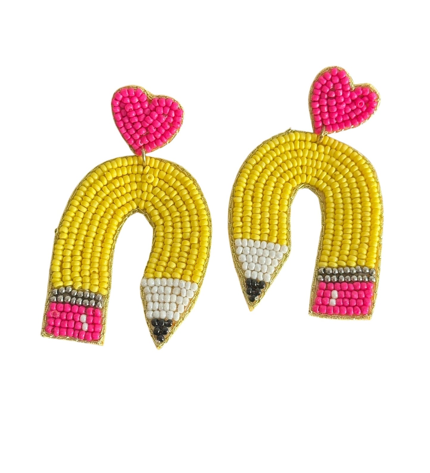 Pencil and heart danglers - Kalakari