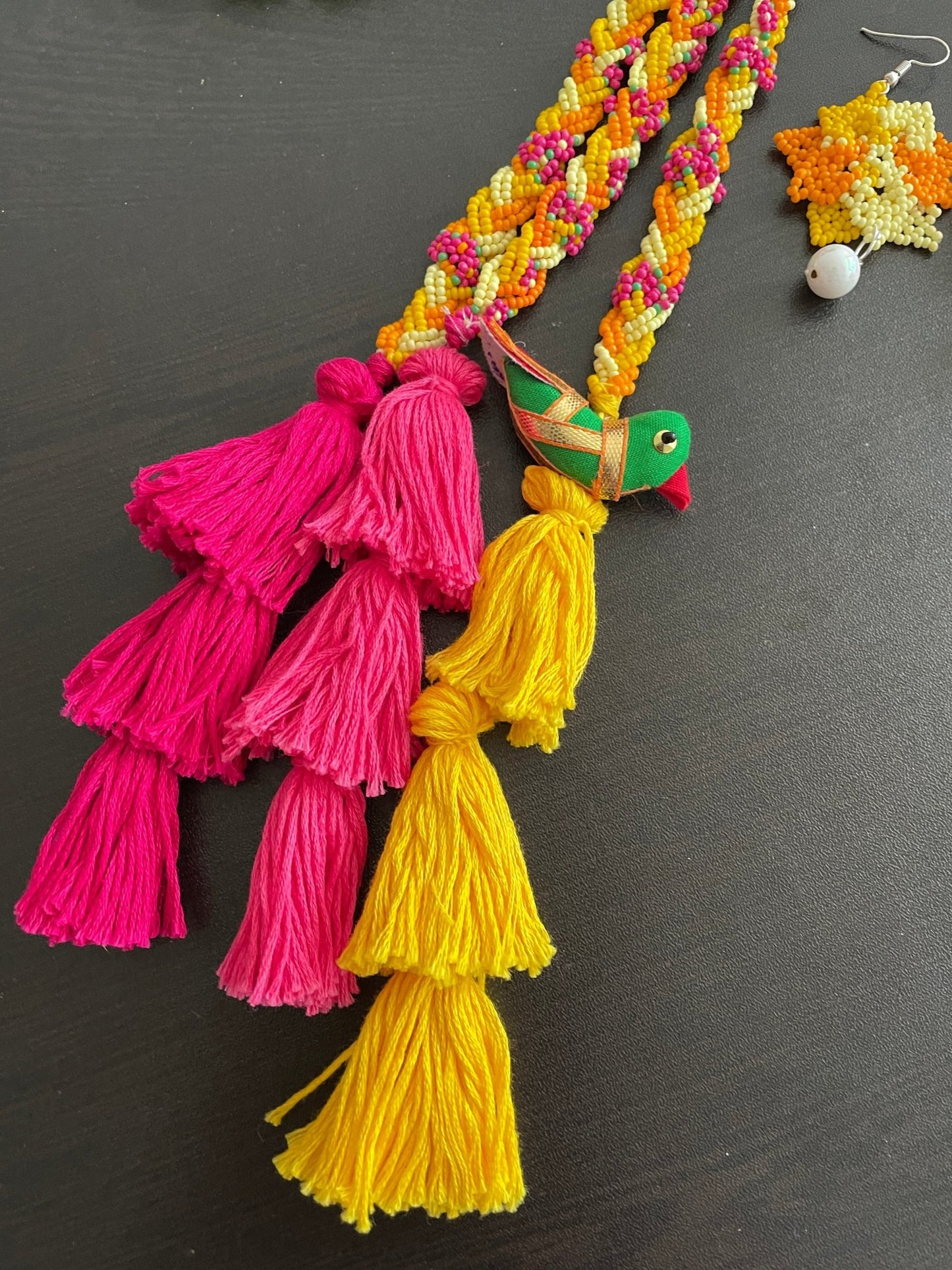 Phoolo ki bahar haldi necklace set - Kalakari