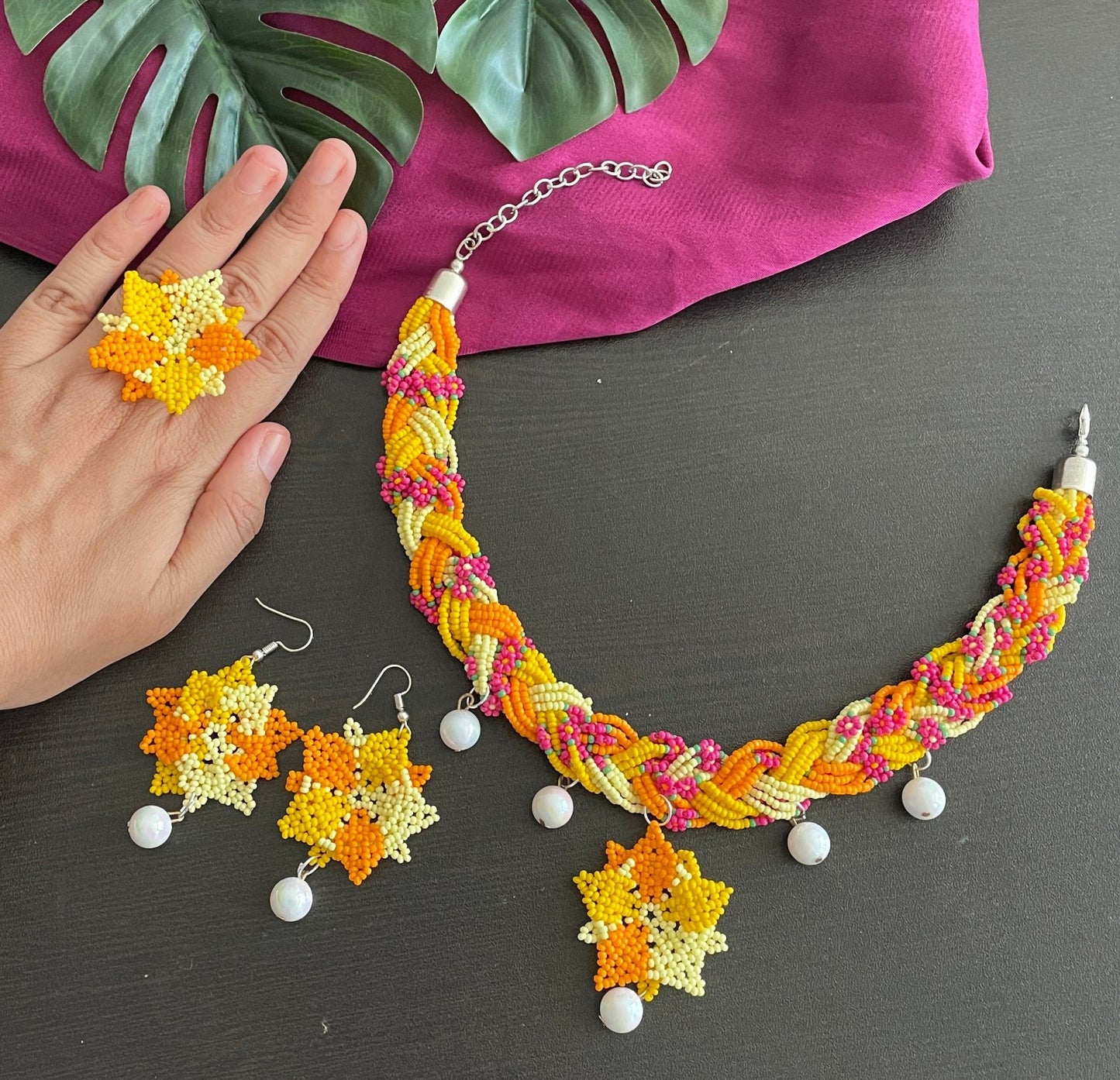 Phoolon ki bahar choker and earrings - Kalakari