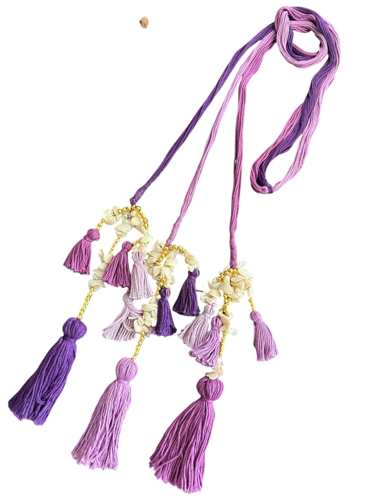 Purple mother of pearls parandi - Kalakari