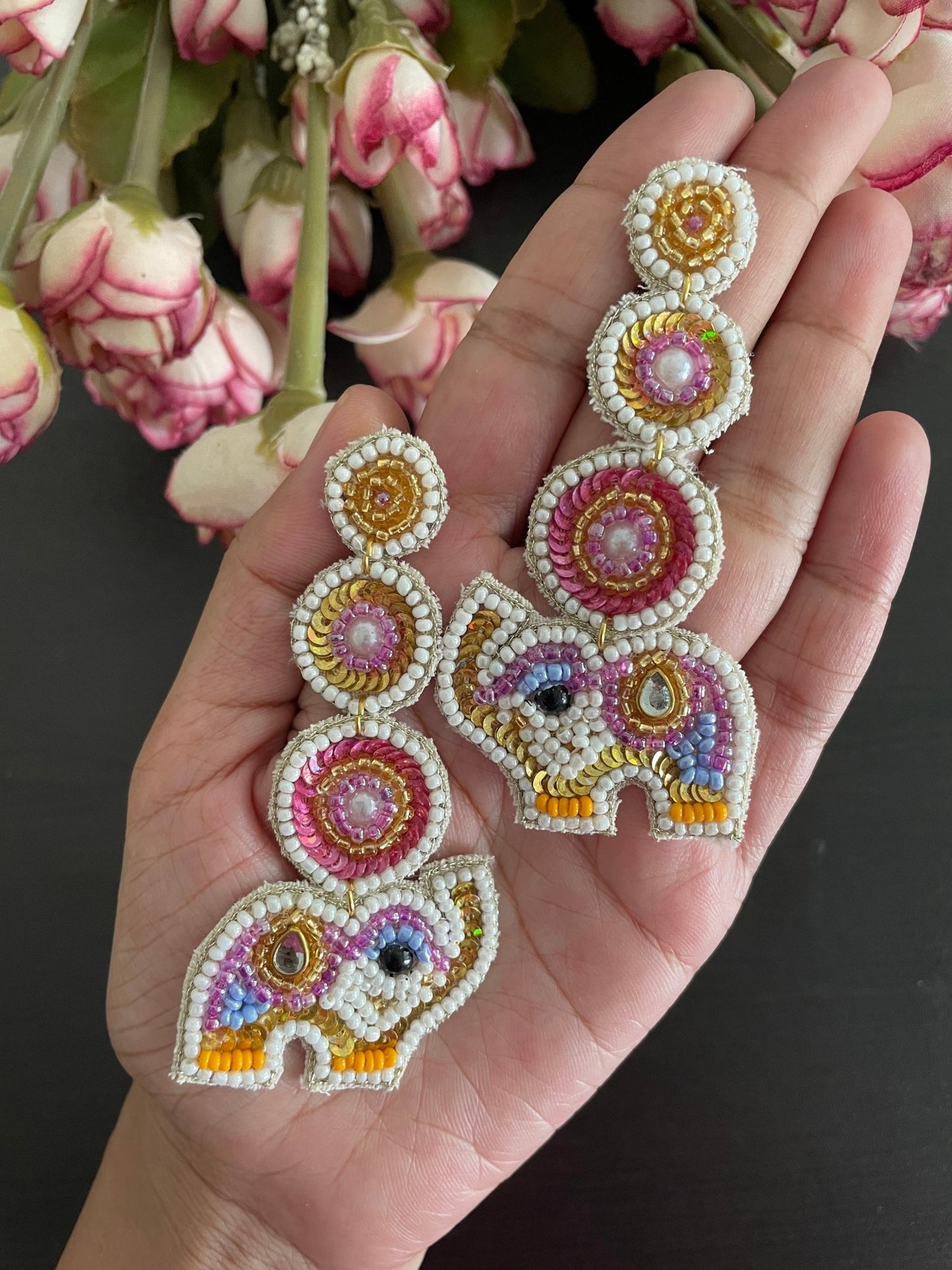 Quirky elephant earrings - Kalakari