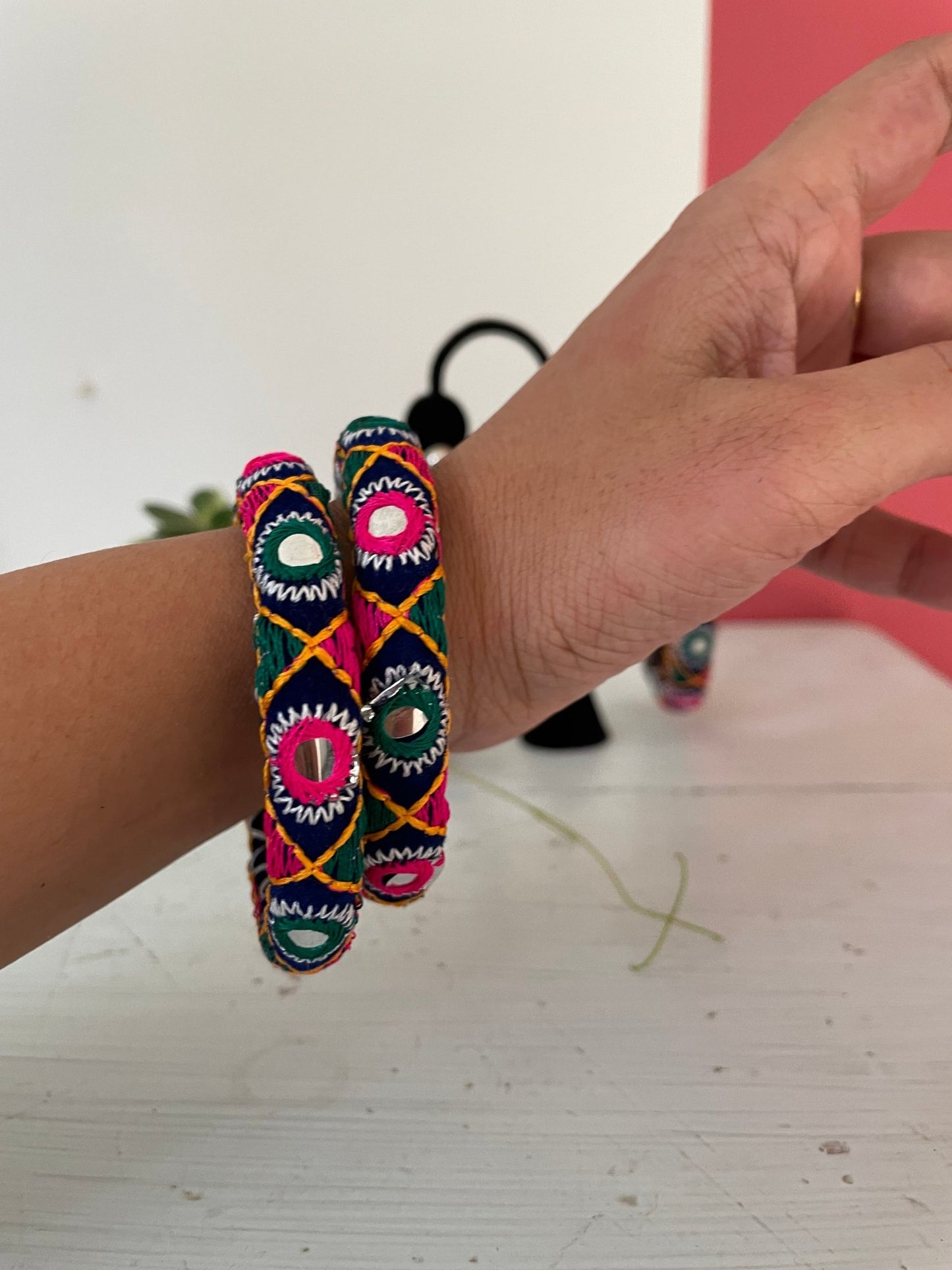 Rabari earrings and bangles - Kalakari