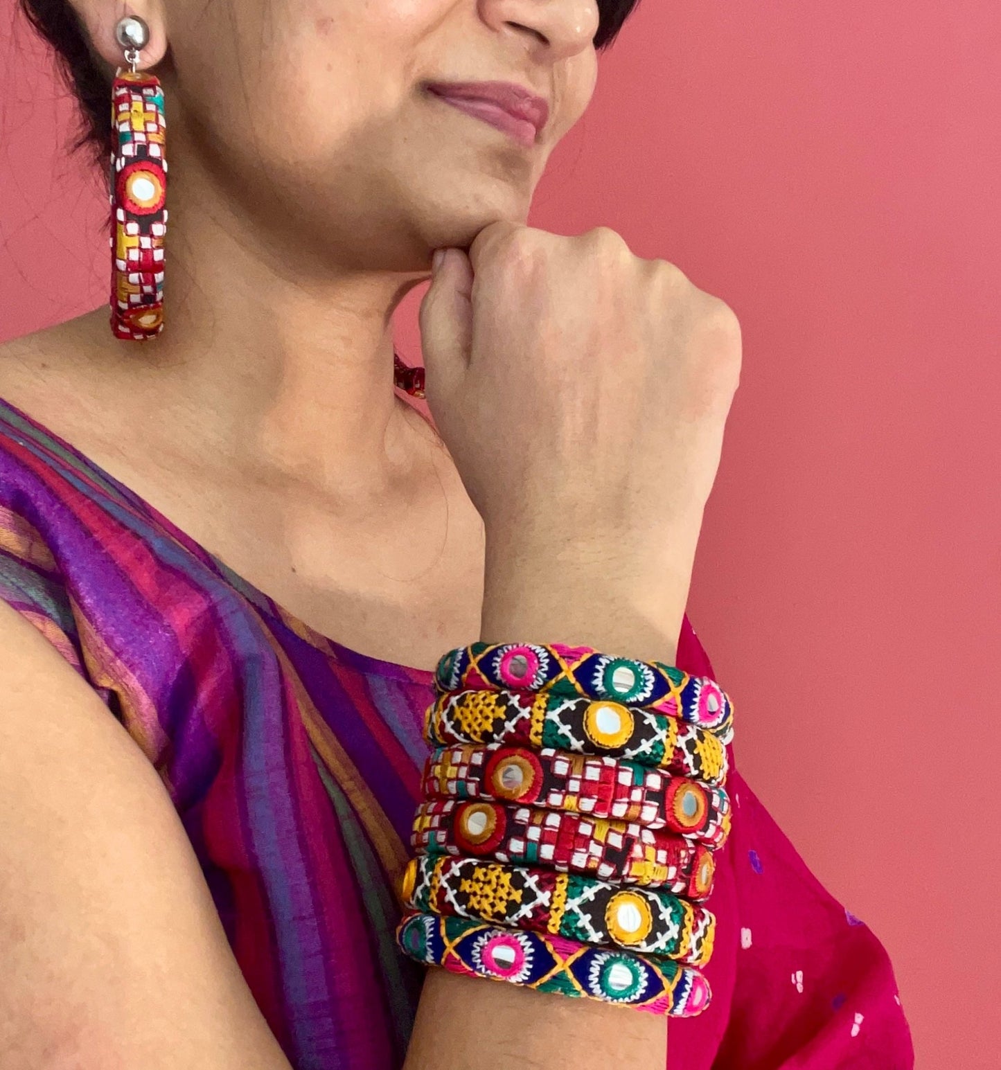 Rabari earrings and bangles - Kalakari