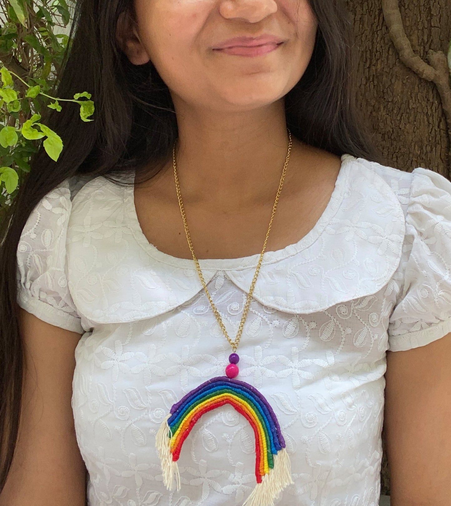 Rainbow pendant chain - Kalakari