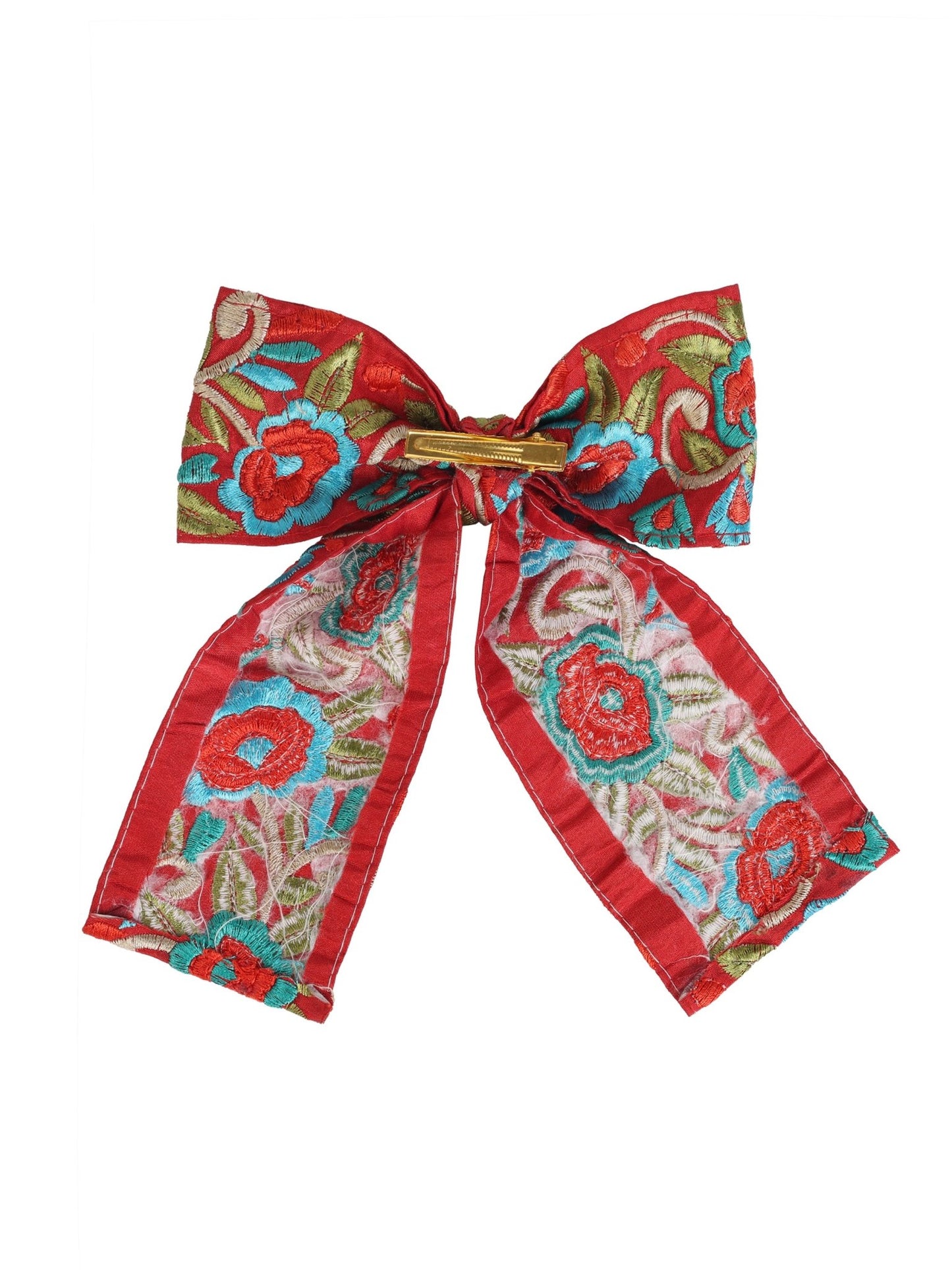 Rustic red hairbow - Kalakari