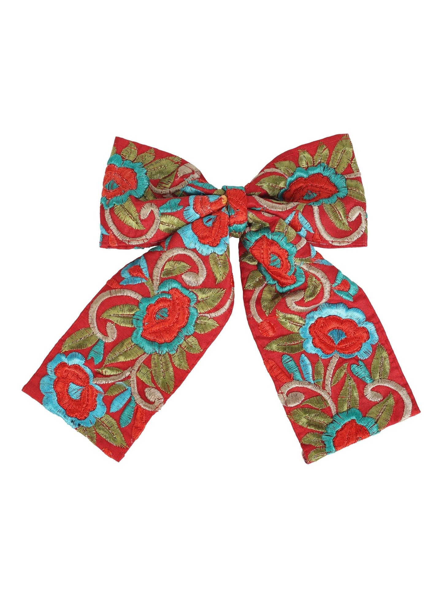 Rustic red hairbow - Kalakari