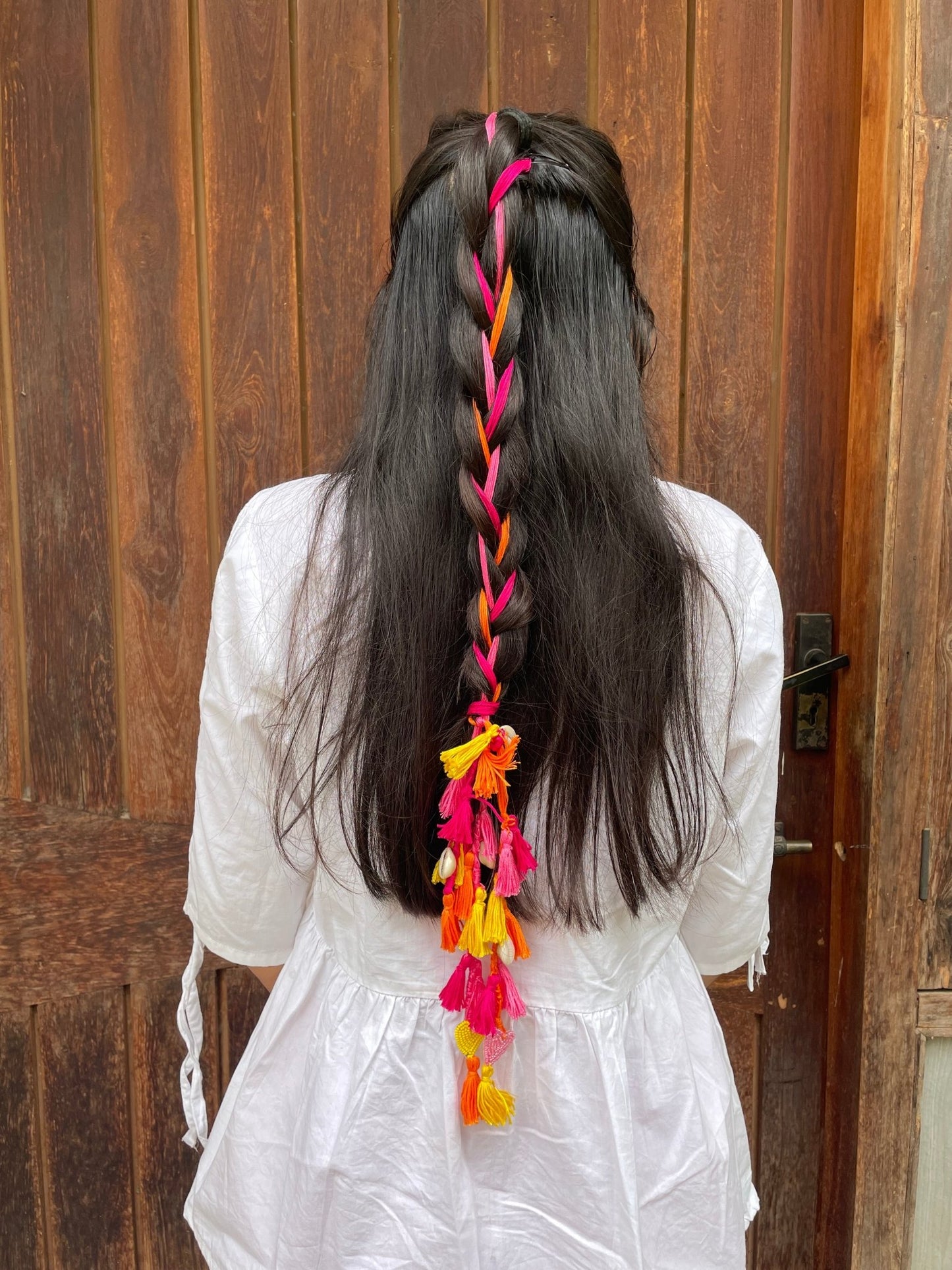 Set of 3 boho hair parandis - Kalakari