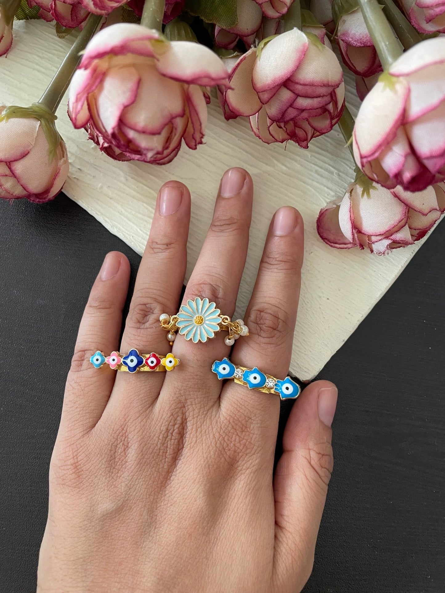Set of 3 dainty rings - Kalakari