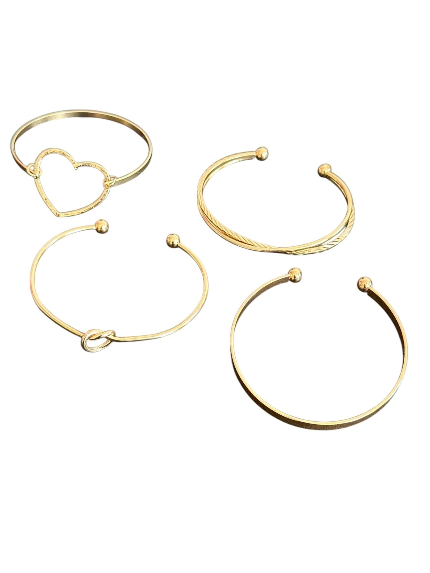 Set of 4 rose gold bracelets - Kalakari