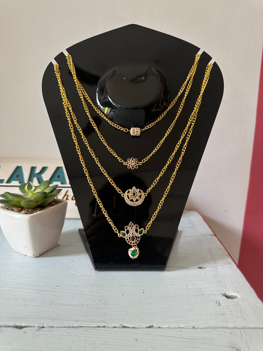 4- layered polki necklace