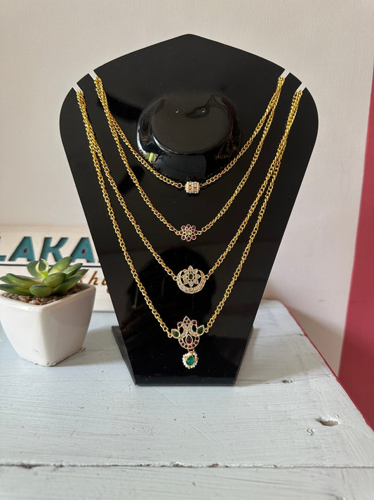 4 - layered polki necklace - Kalakari