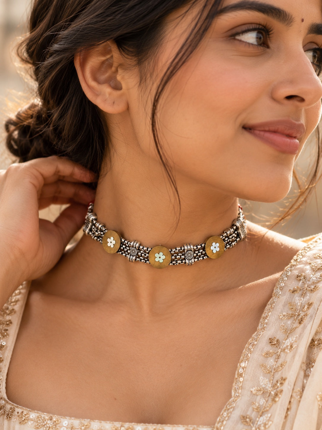 Boho necklace cum anklet