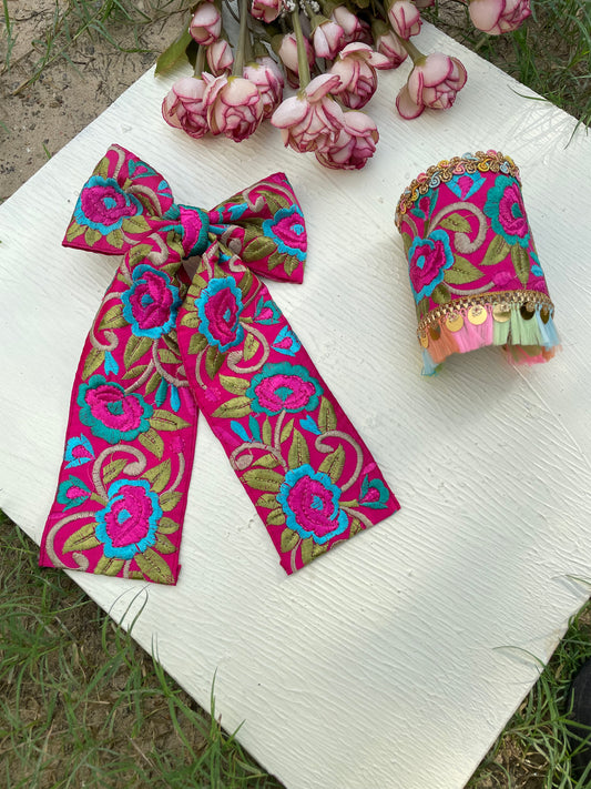 Boho hairbow and adjustable kada