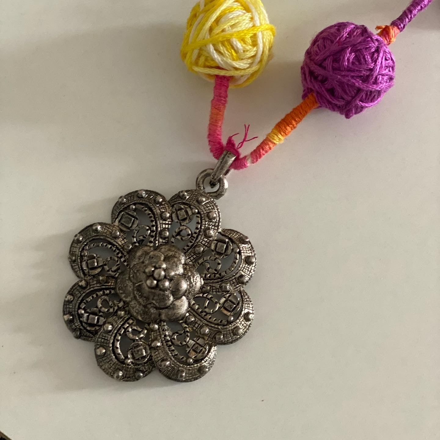 Floral saga boho pendant necklace