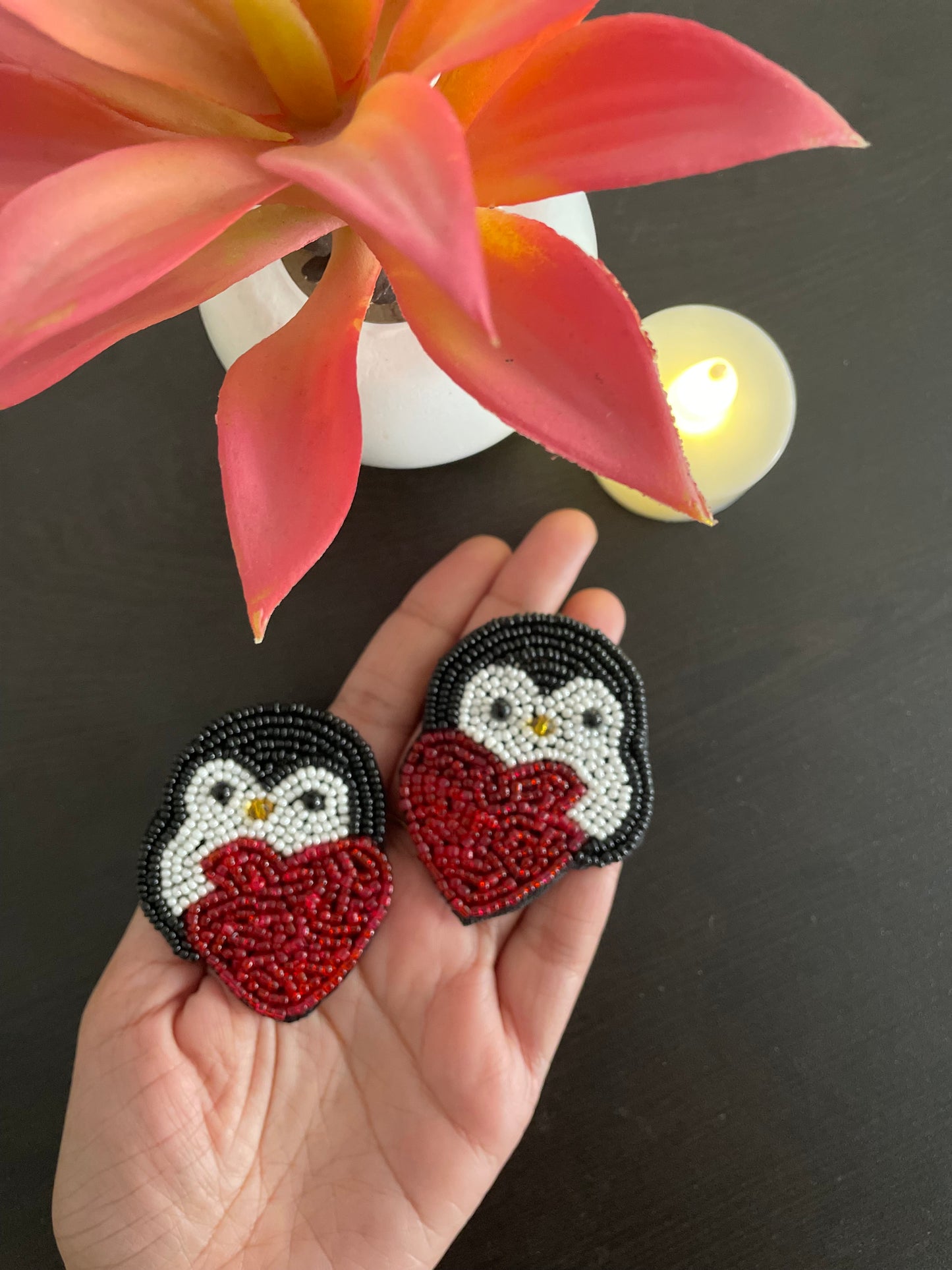 Quirky penguin earrings