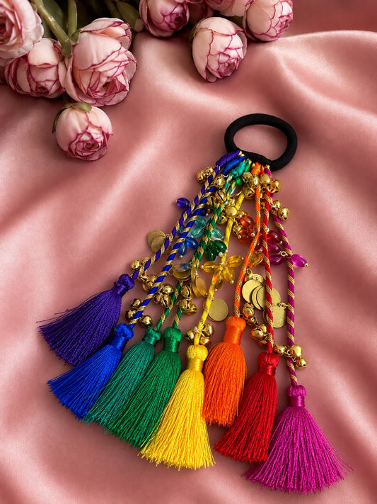 Rainbow hairtie
