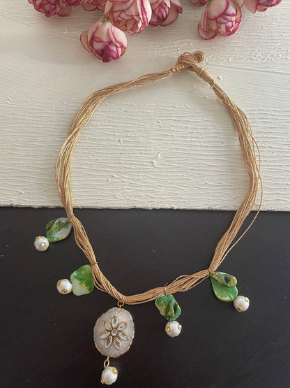 Boho jute necklace