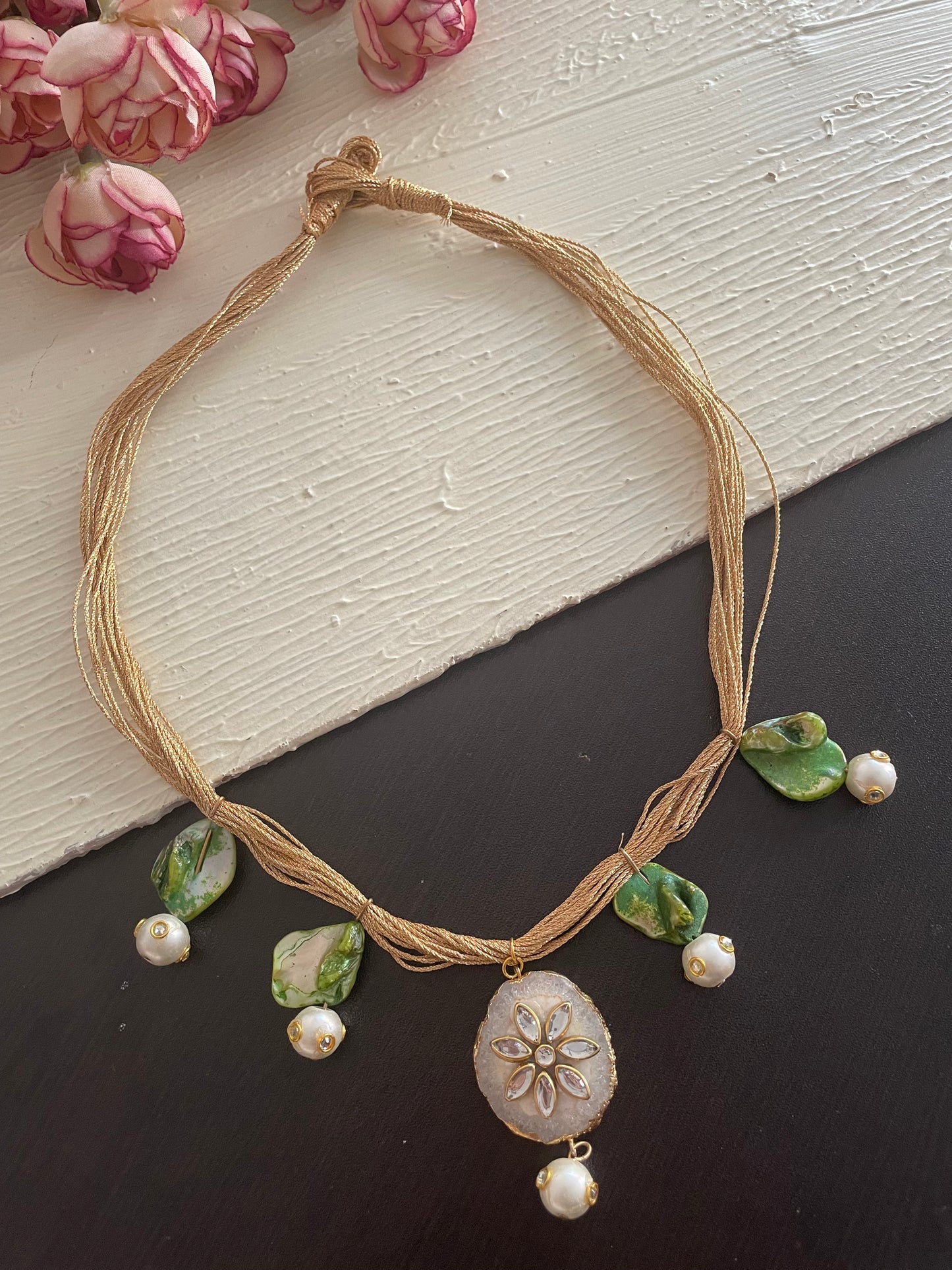 Boho jute necklace