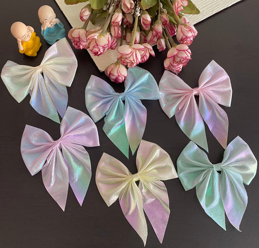 Pastel pigtail hairbows